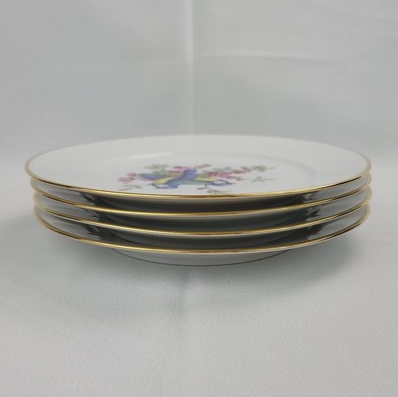 (4) Vtg JKW Western Germany Fine Porcelain Bird Plates - Picture 12 of 16